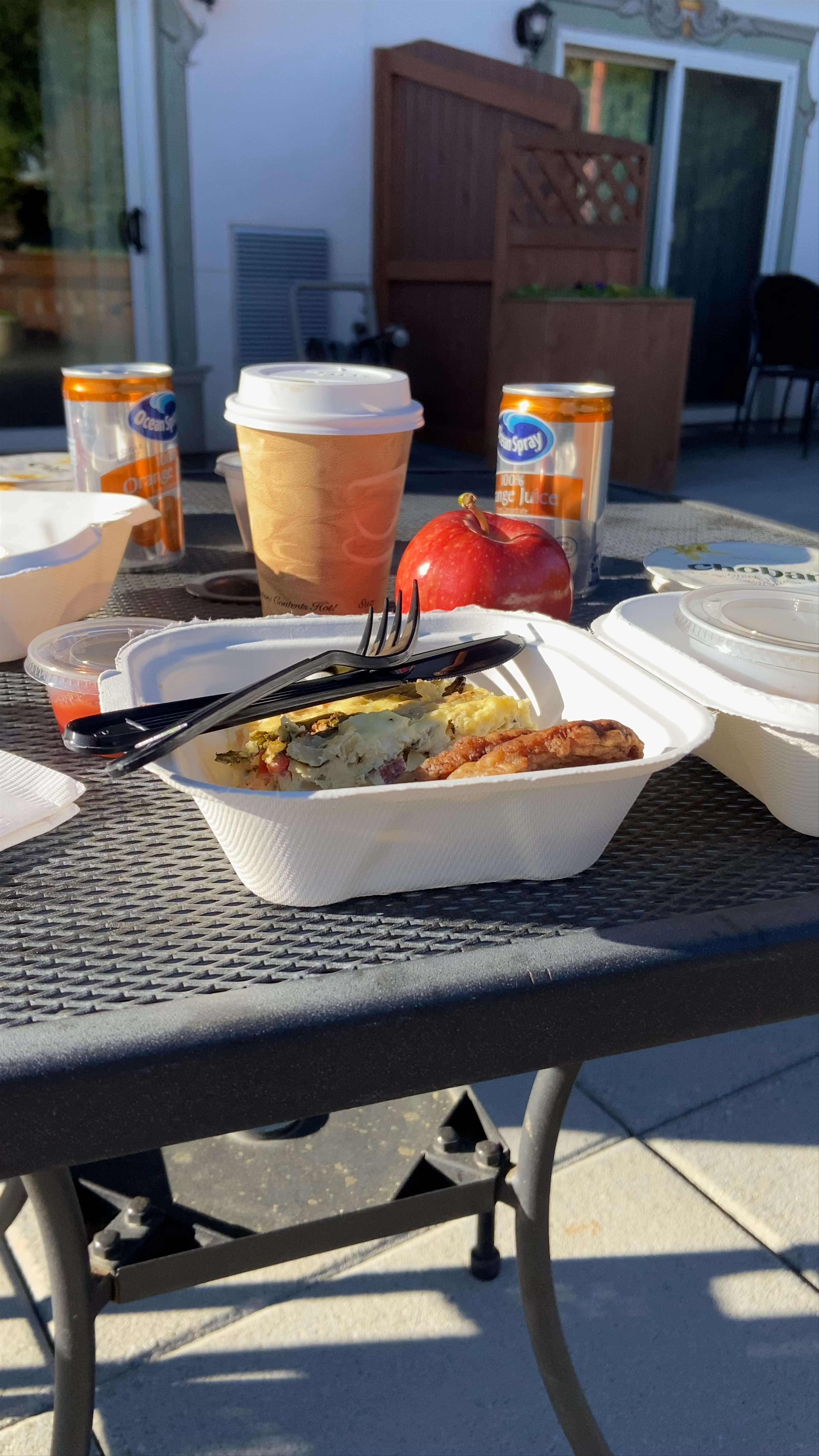 Breakfast at Bavarian Lodge COVID serving style