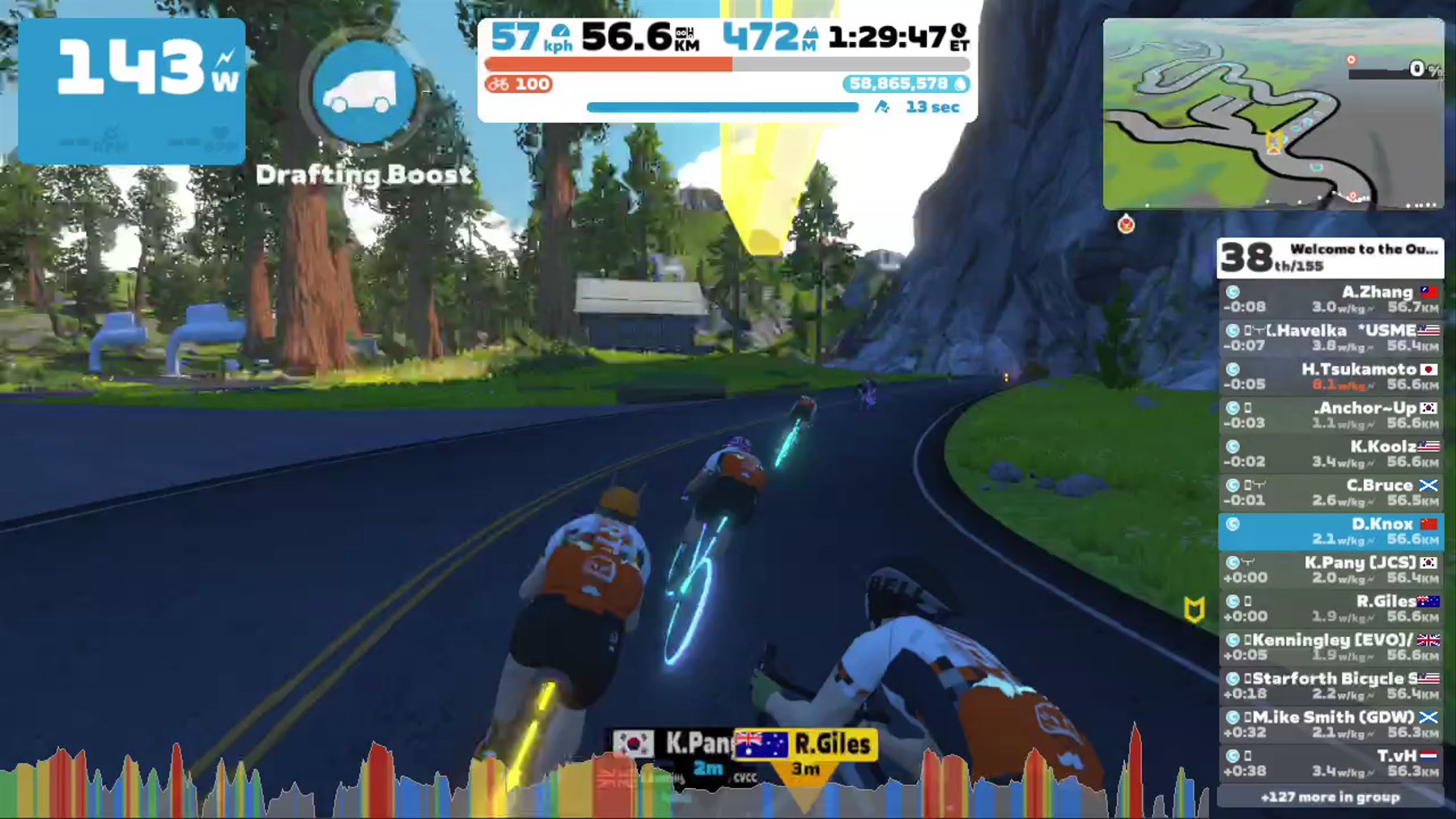 Zwift - Group Ride: Welcome to the Outback DIRT ride (C) on Sand And Sequoias in Watopia