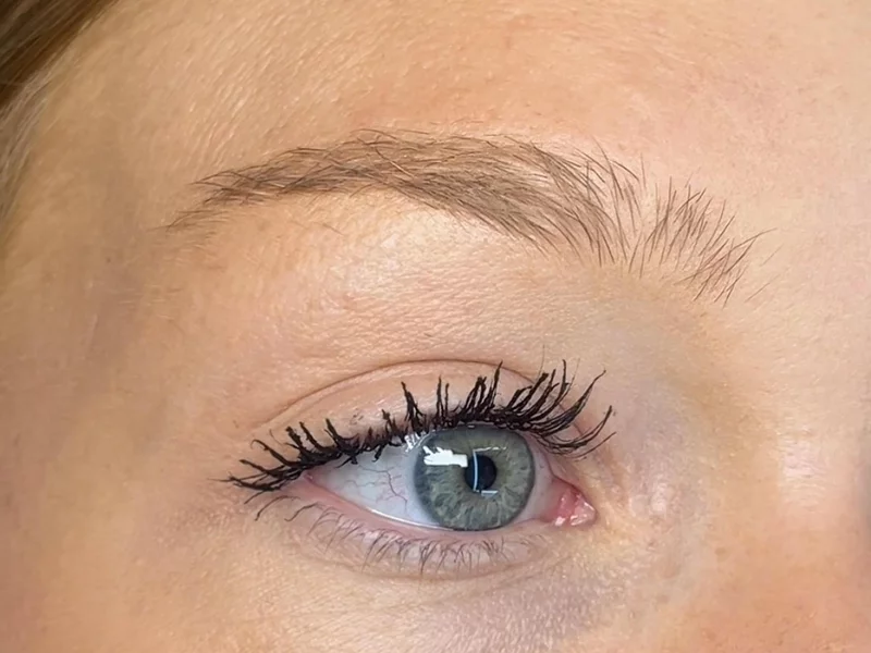 Brow Lamination before v after