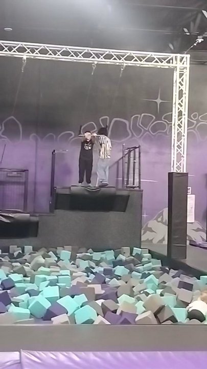 Jumping Cholla - Sometimes kiddos get stuck in the foam. If it's never happened to them they may get scared/ anxious so be prepared to help em out - Trampoline Parks Near Me - Tucson, Arizona