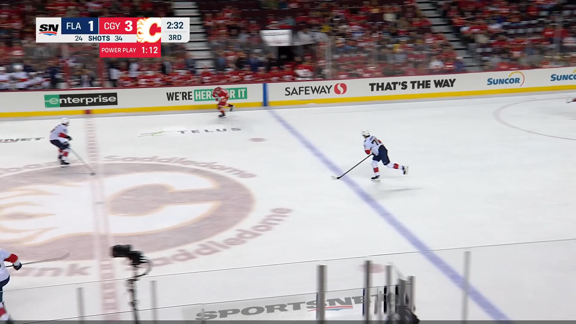 Coronato scores on a breakaway to seal Flames' home win over Panthers · Mar 20, 2026