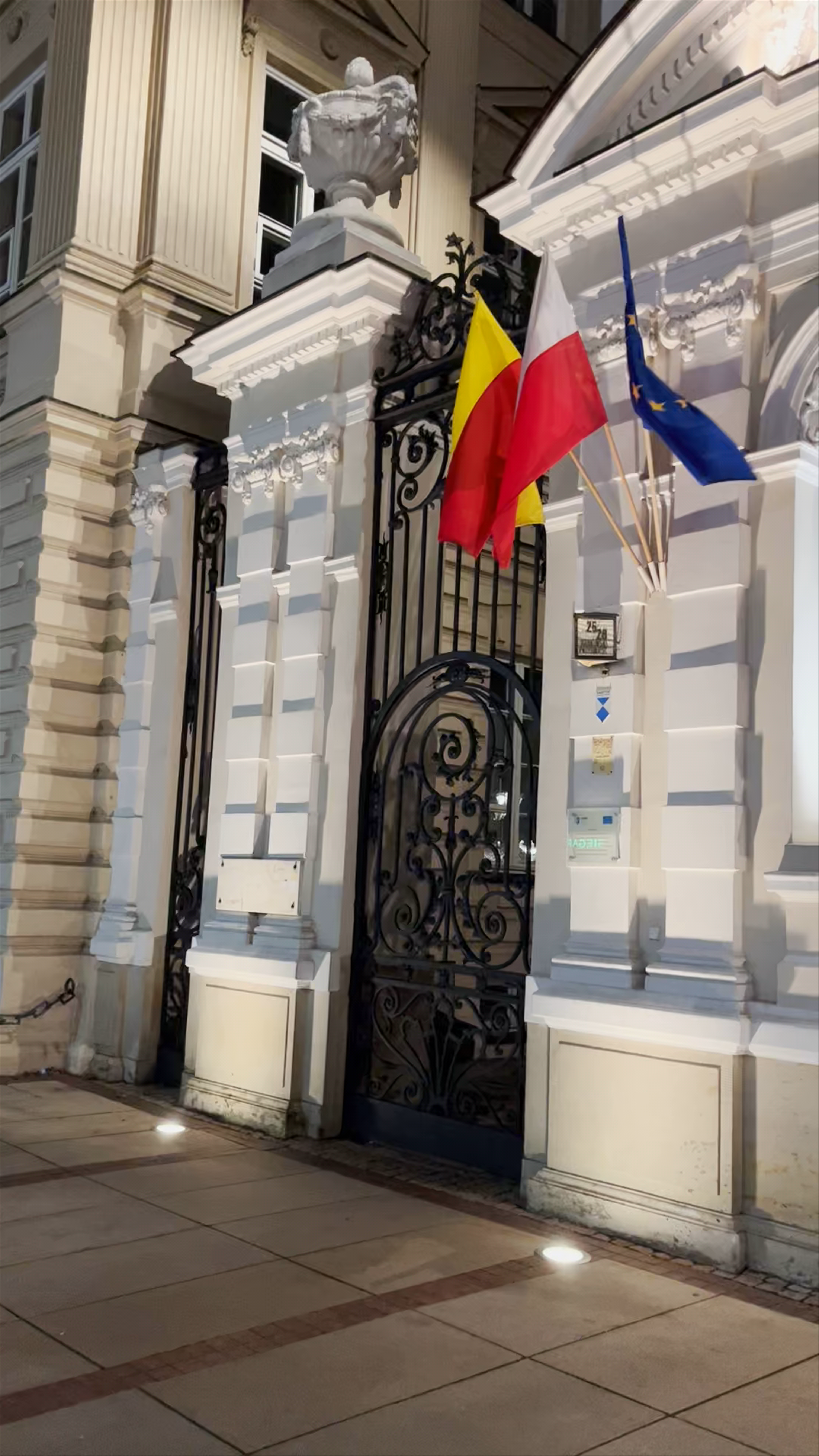 Czetwertyński-Uruski Palace Night Walk, Krakowskie Przedmieście, Warsaw