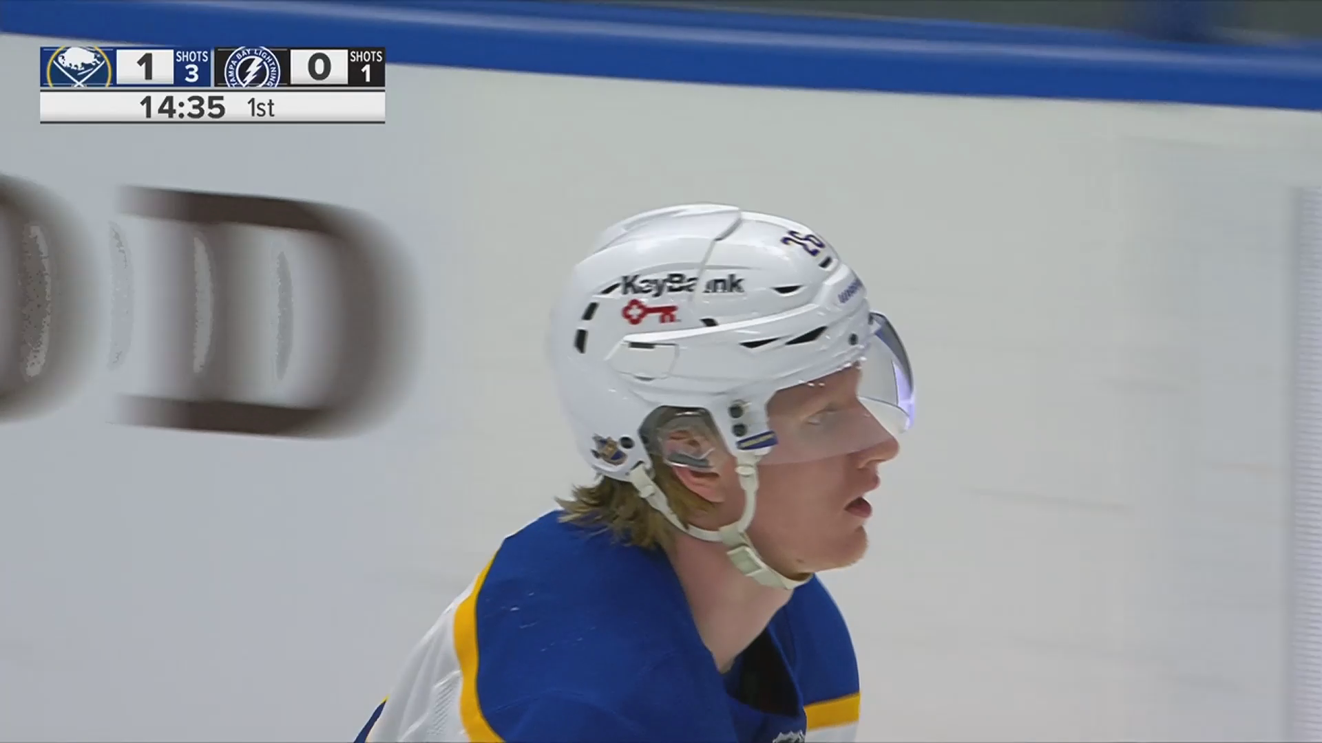 Rasmus Dahlin opens the scoring vs. Lightning · Feb 28, 2026