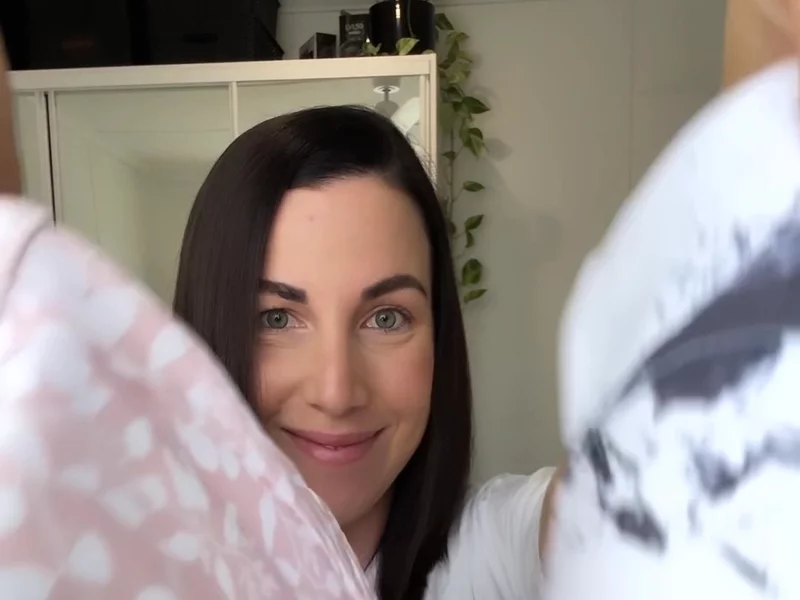 Talk to camera product unboxing and try on