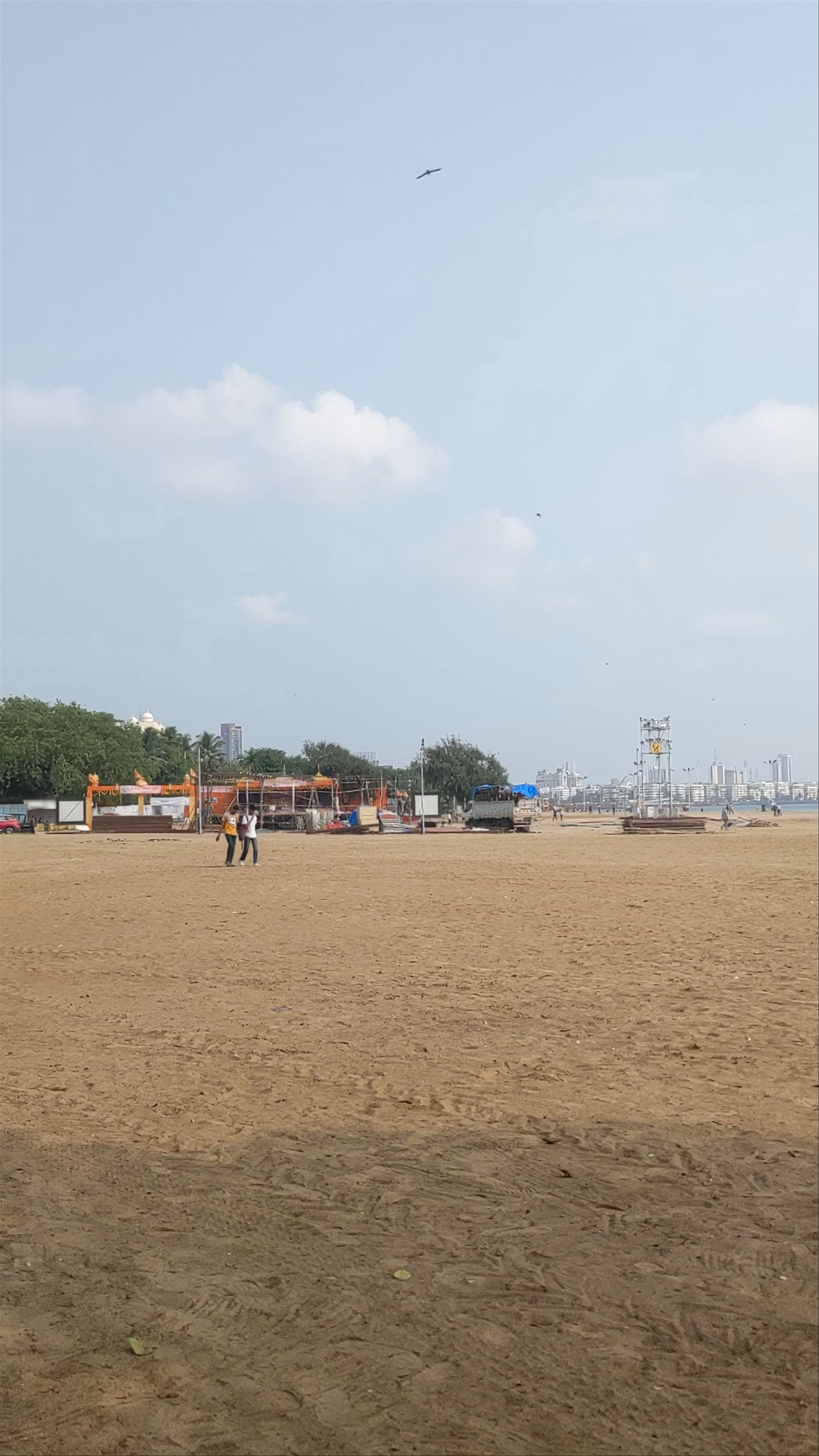 Serene Stroll along Juhu Beach in Mumbai