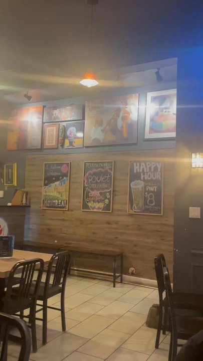 Poutineville - Chalkboard art and Canadian football - Salad Near Me - Montreal, Quebec