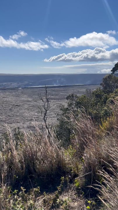 Kilauea - Steam Vent and Crater view from hiking  trail - Local Flavor Near Me - Pahoa, Hawaii