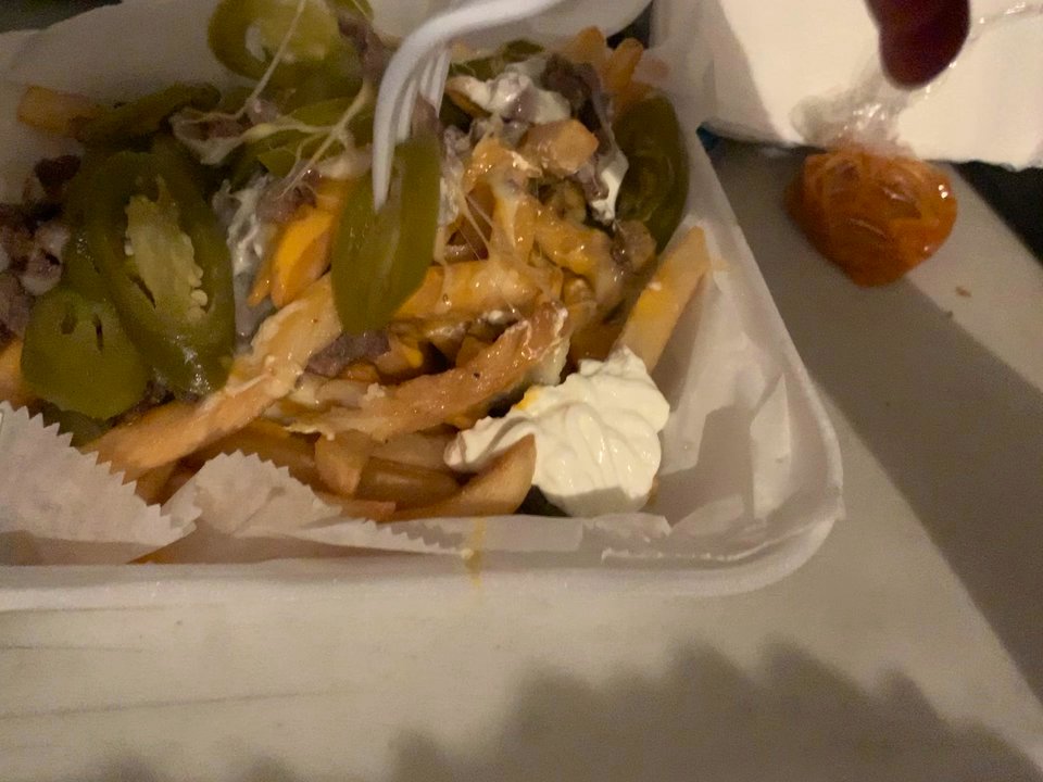 Rio's Burger - Asada fries with extra asada that was requested and charged. But hardly any asada meat. - Burgers Near Me - Palmdale, California