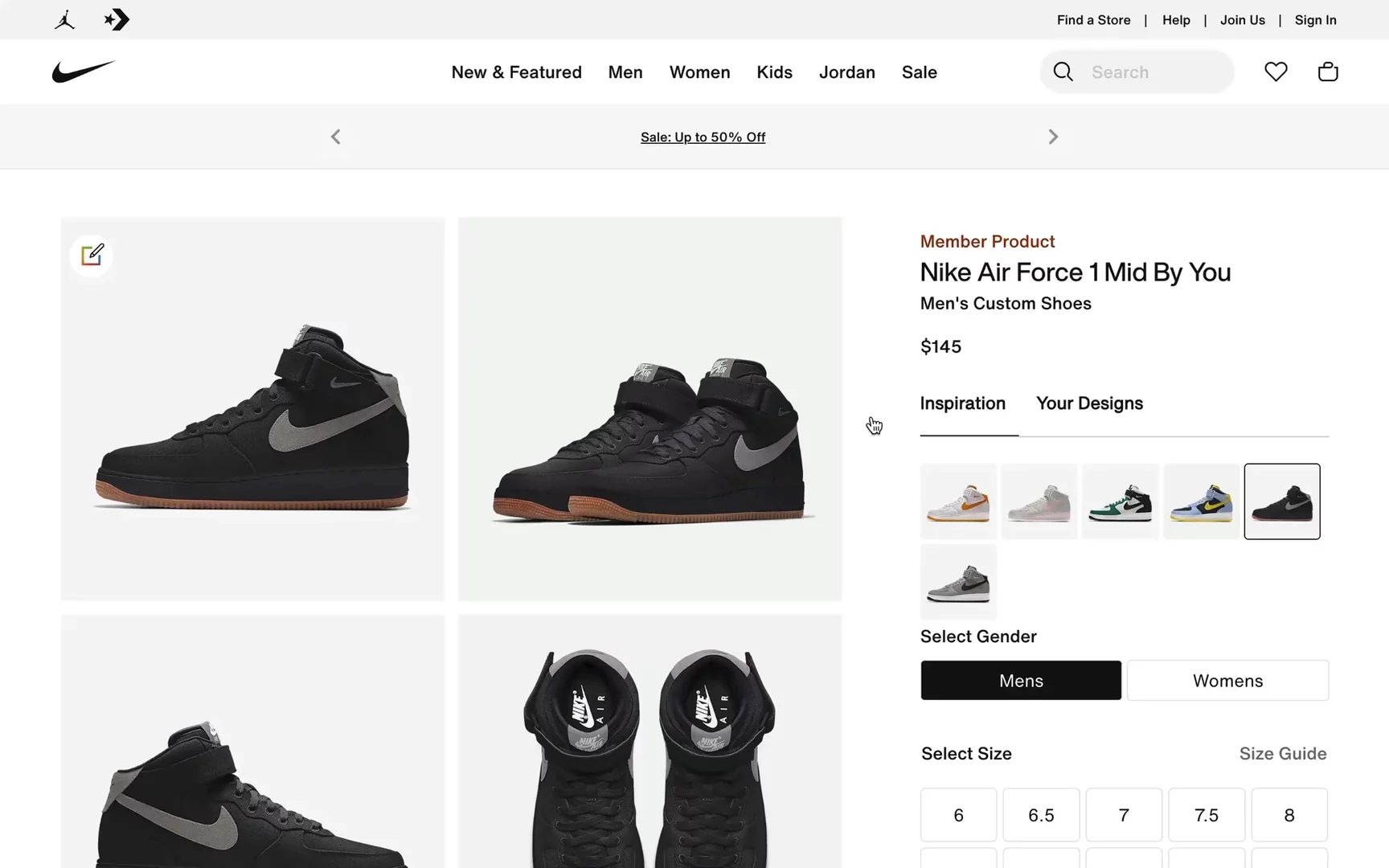 Screen recording of Nike configurator website.