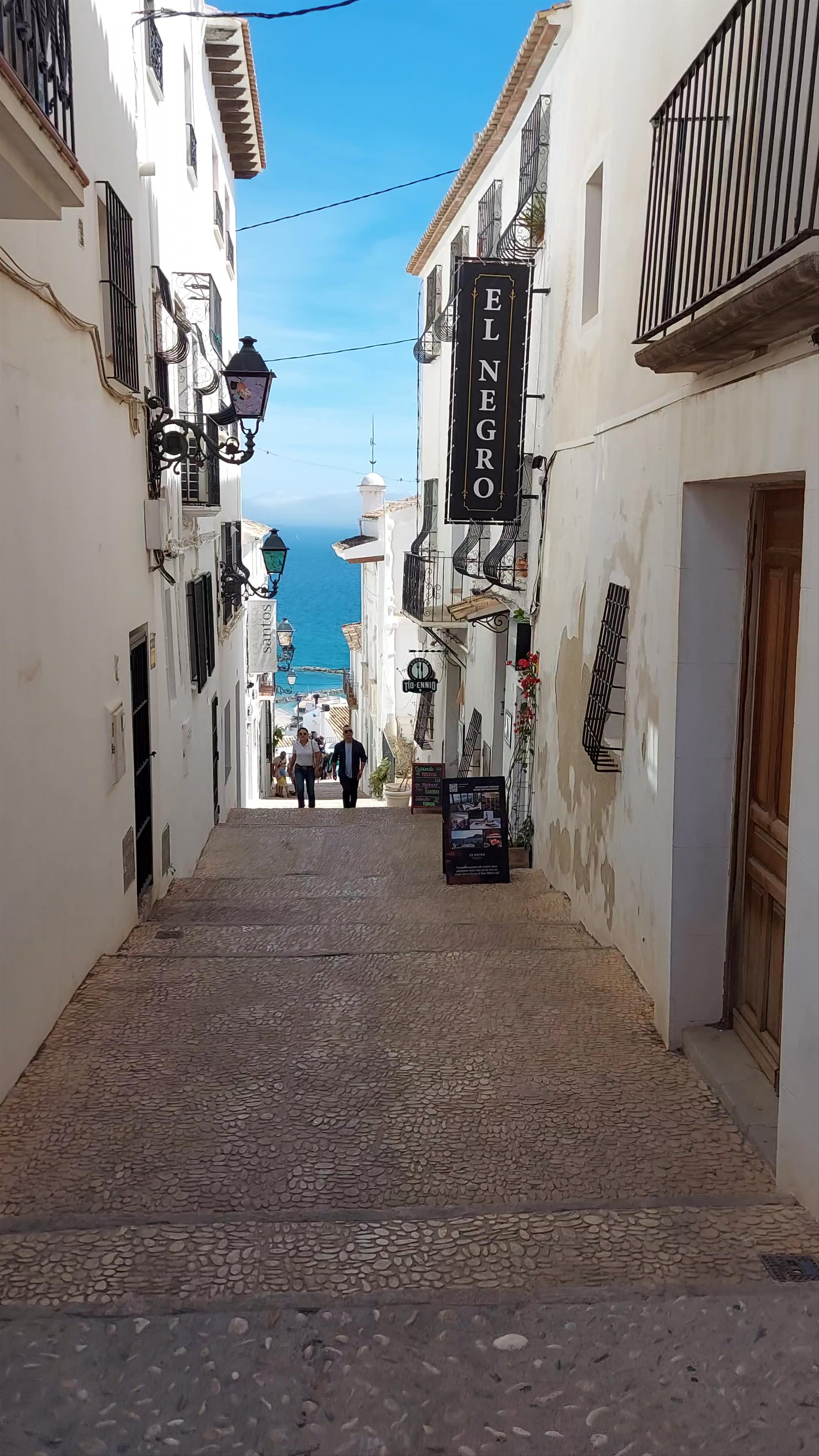 Café Bar La Cúpula and Scenic Streets of Altea, Spain