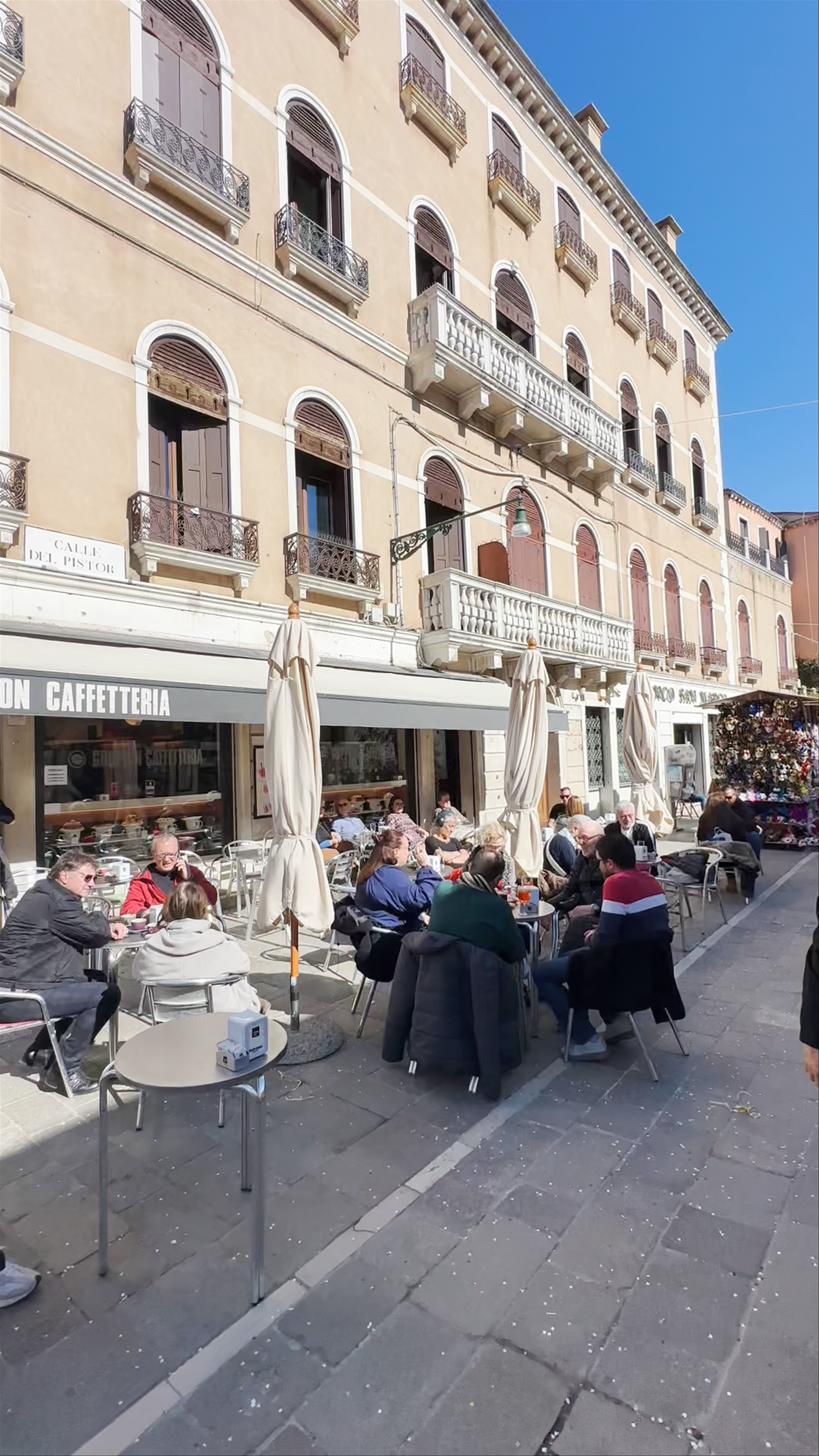 Sunlit Cafés and Charming Streets of Rio della Misericordia, Venice