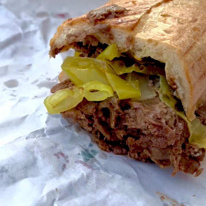 Nardelli's Grinder Shoppe - half steak & cheese sub with onions peppers and hot peppers, oddly underwhelming - Delis Near Me - Cromwell, Connecticut