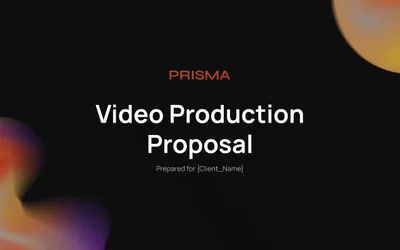 Preview of Video Production Proposal Template