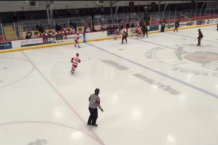 Hudson Power Delivers a Crushing Hit vs. Soo Greyhounds