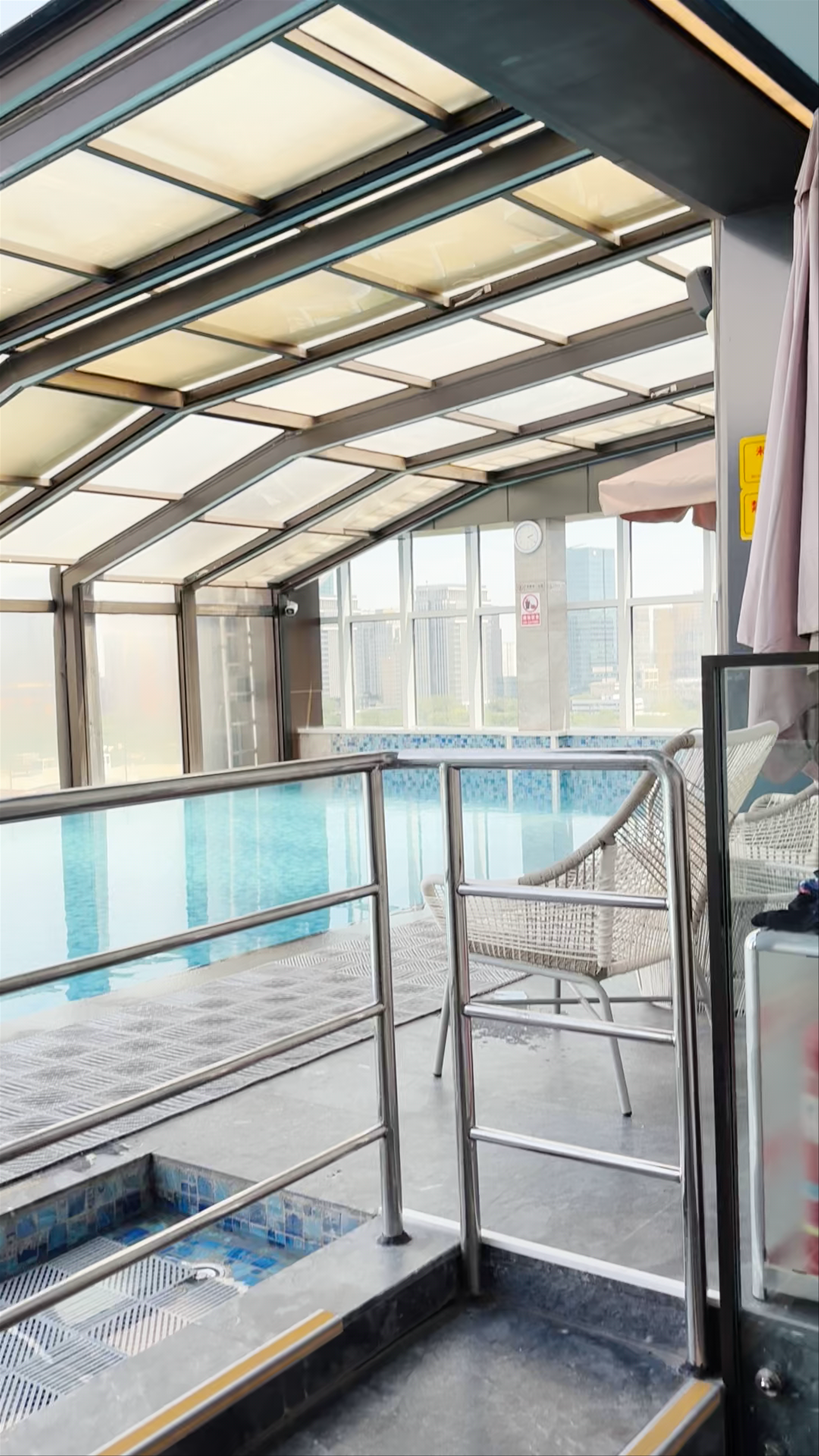 Rooftop Infinity Pool with Stunning Beijing Skyline Views at Live Fortuna Hotel
