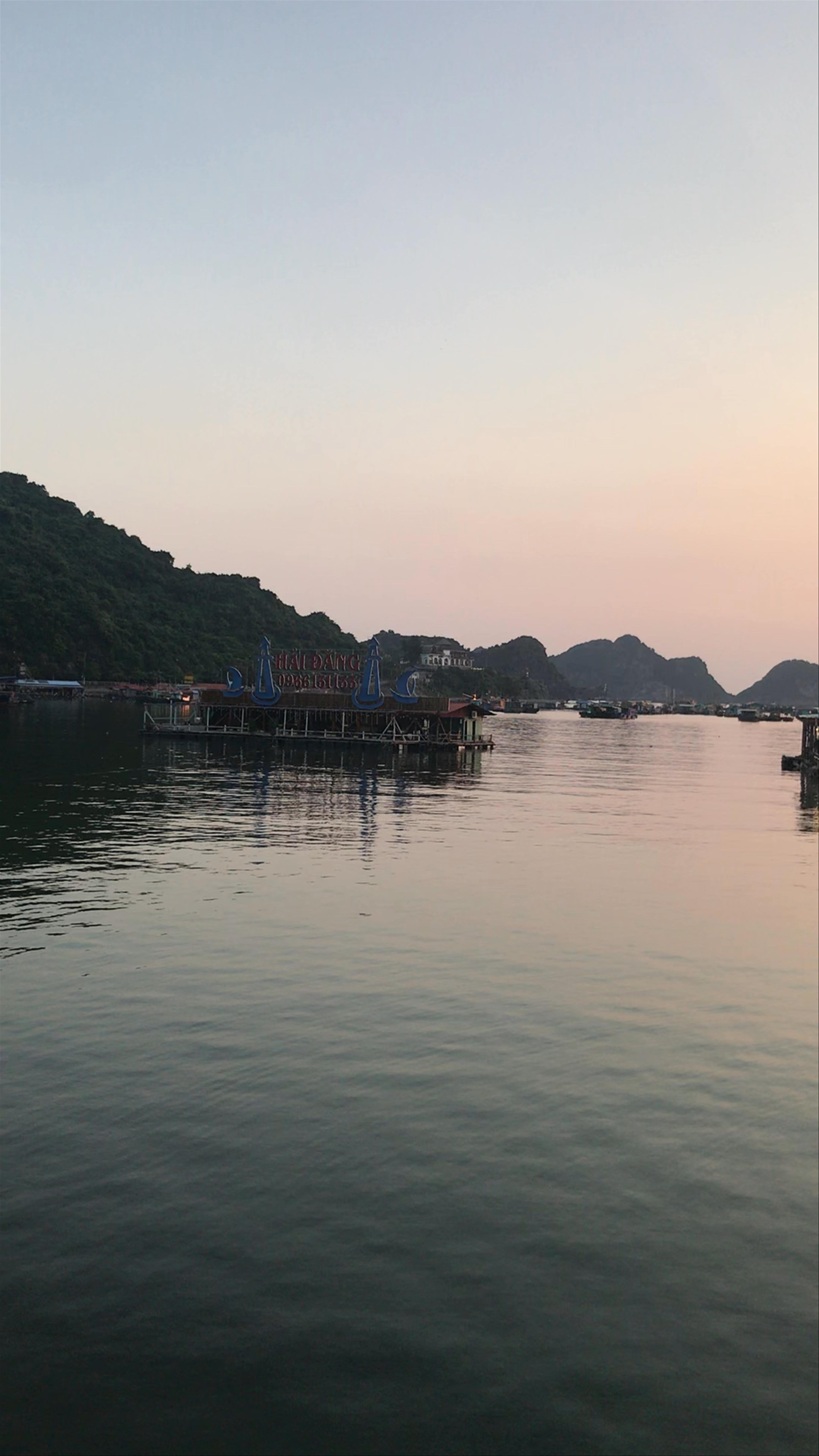 Sunset Serenity at Cat Ba Harbor Floating Village, Vietnam