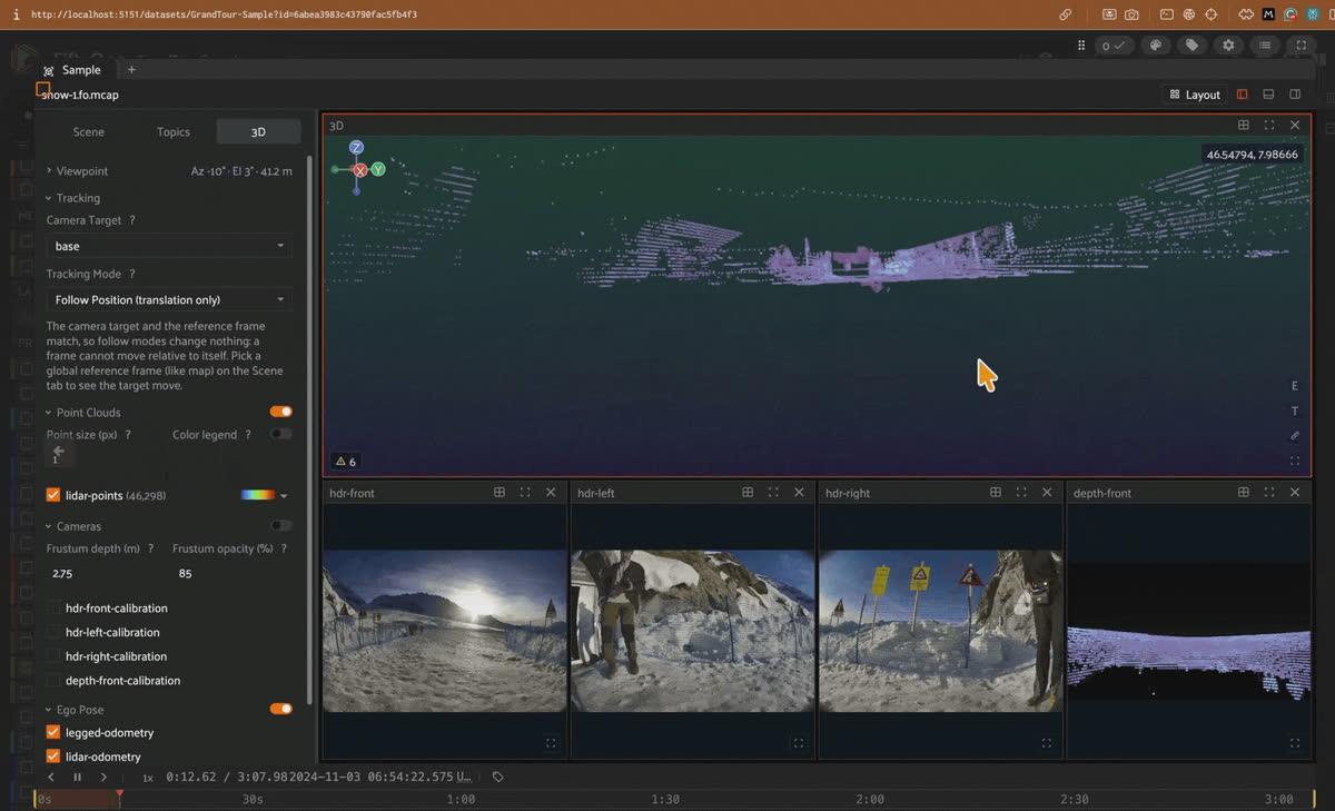GrandTour in the FiftyOne multimodal viewer