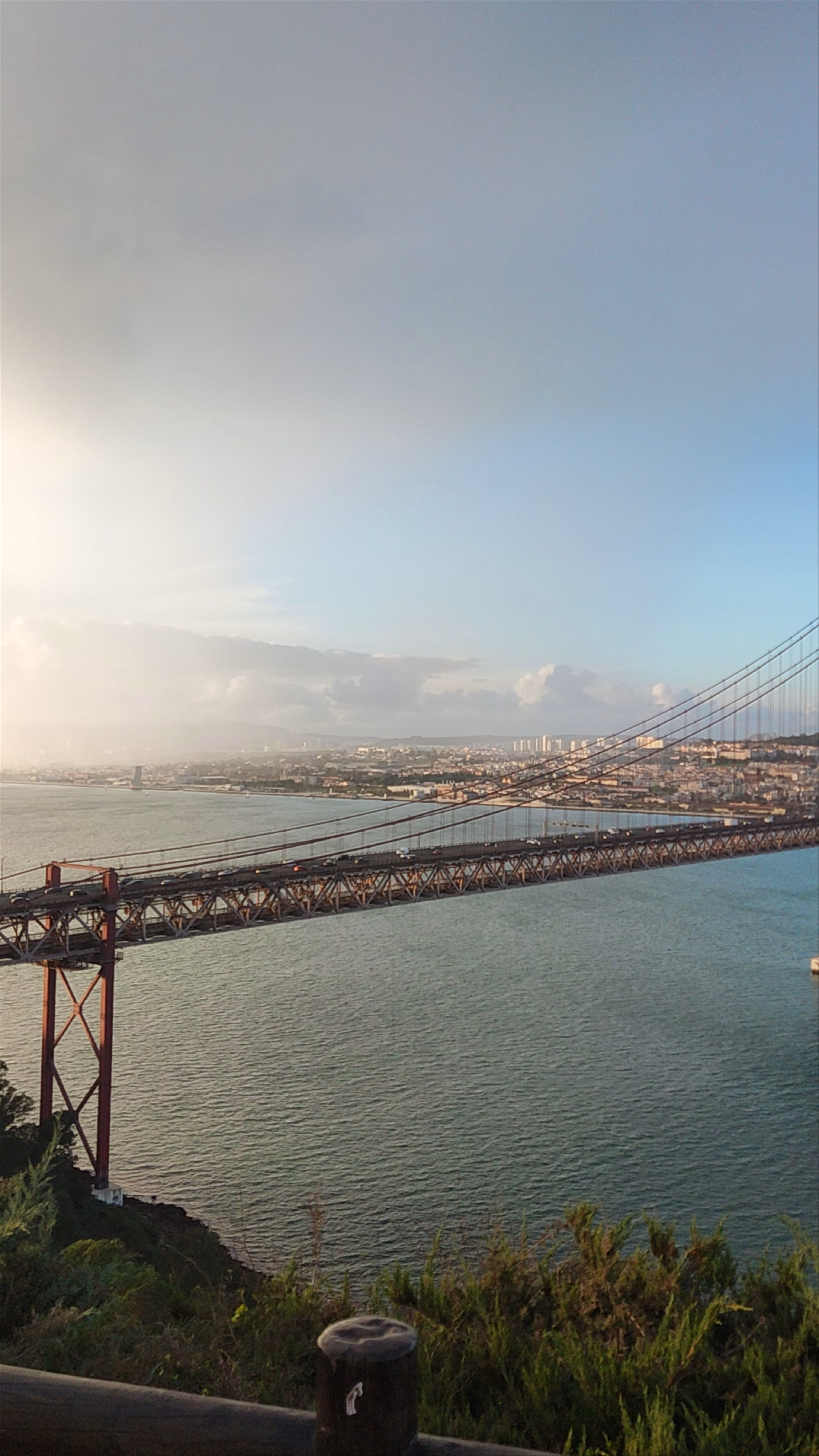 Cristo Rei Viewpoint: Majestic Twilight Over Lisbon's Iconic Bridge