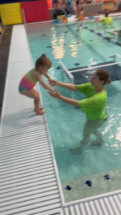 Swimhaus Swim School - Back float all by herself. - Swimming Lessons/Schools Near Me - Gilbert, Arizona
