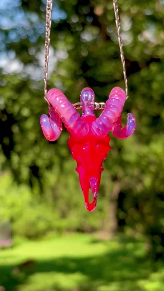 Preview pic of Karmaline and Pink Slyme over Orange ram skull