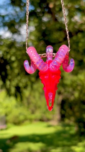 Preview pic of Karmaline and Pink Slyme over Orange ram skull