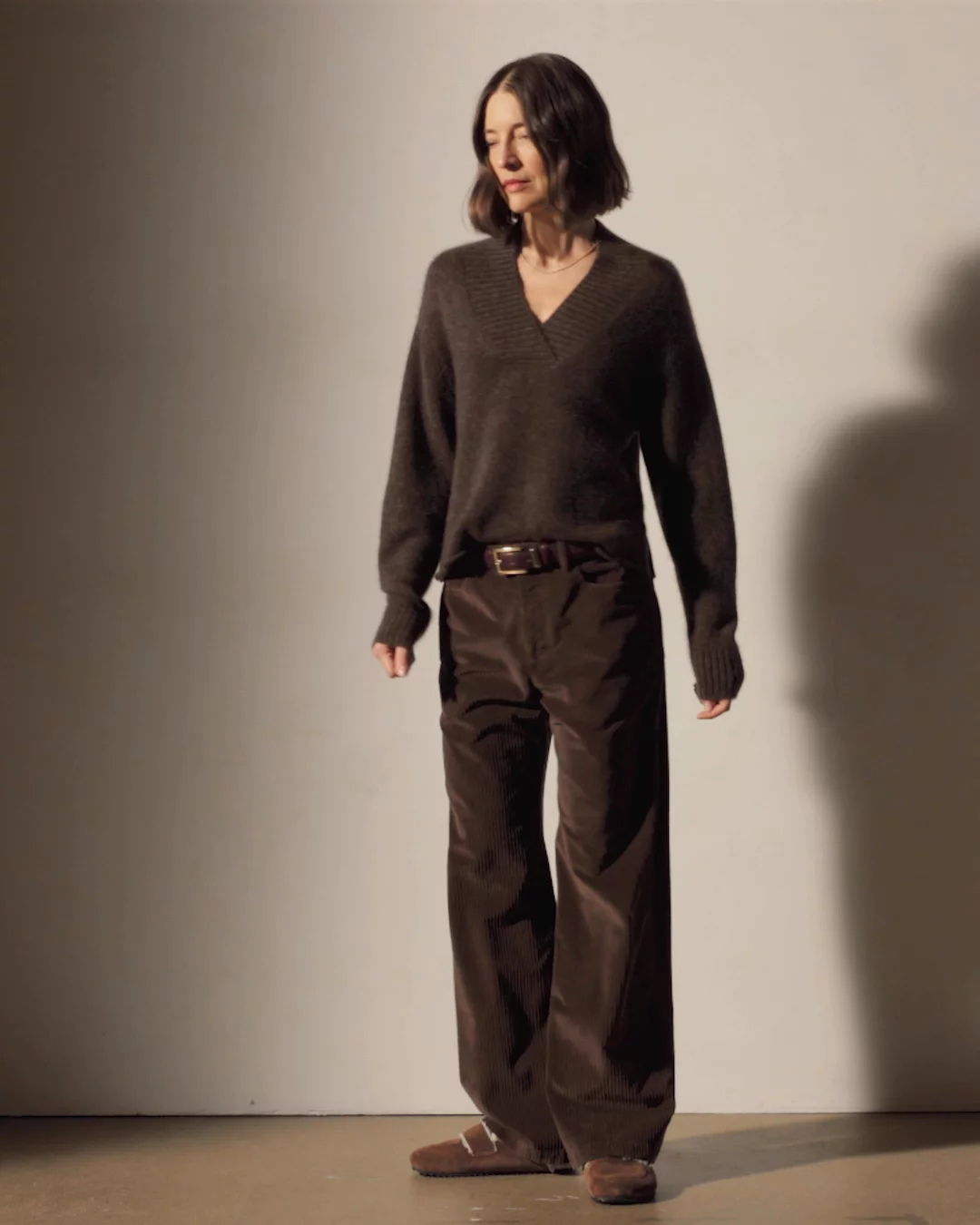 Corduroy Straight Leg Pant - Porcupine | James Perse Los Angeles
