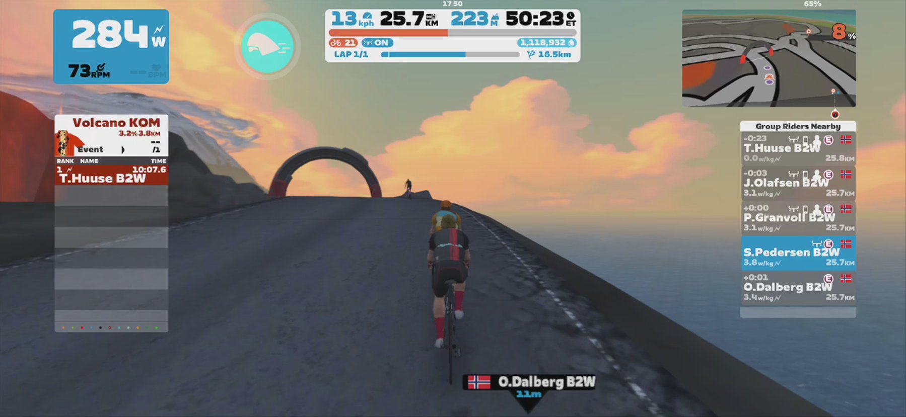 Zwift - Group Ride: Out And Back Again on Out And Back Again in Watopia