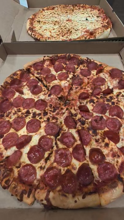 Costco - A short video of the Pepperoni Pizza and Cheese Pizza - Wholesale Stores Near Me - Austin, Texas