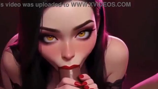 Pov hot MILF teasing with a spectacular blowjob Ai generated 3D Cartoon
