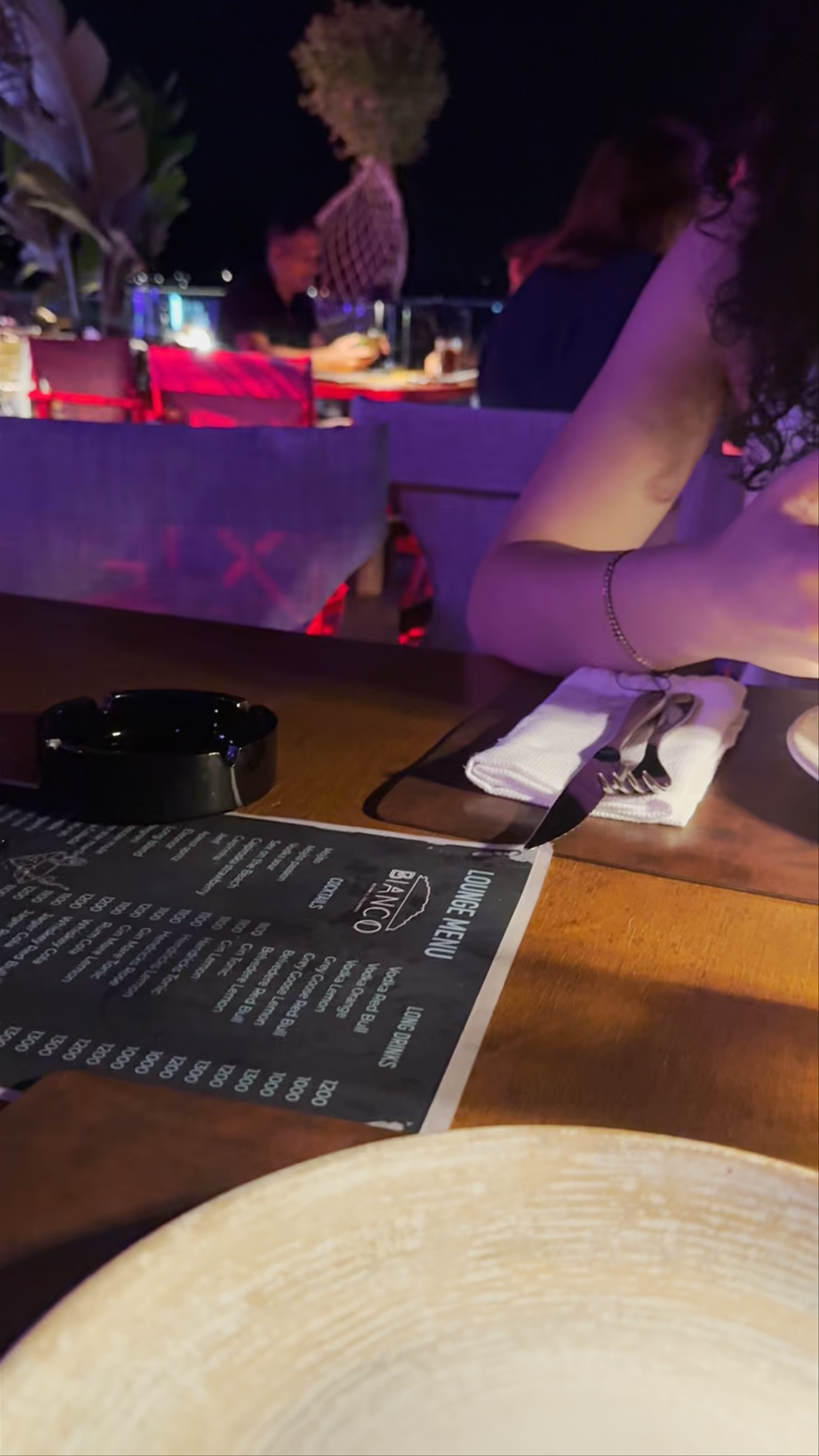 Nighttime Vibes at Bianco Rooftop Bar, Ksamil