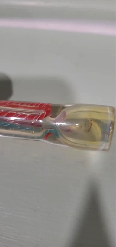 Preview pic of Turquoise and Red Woven Chillum/One Hitter