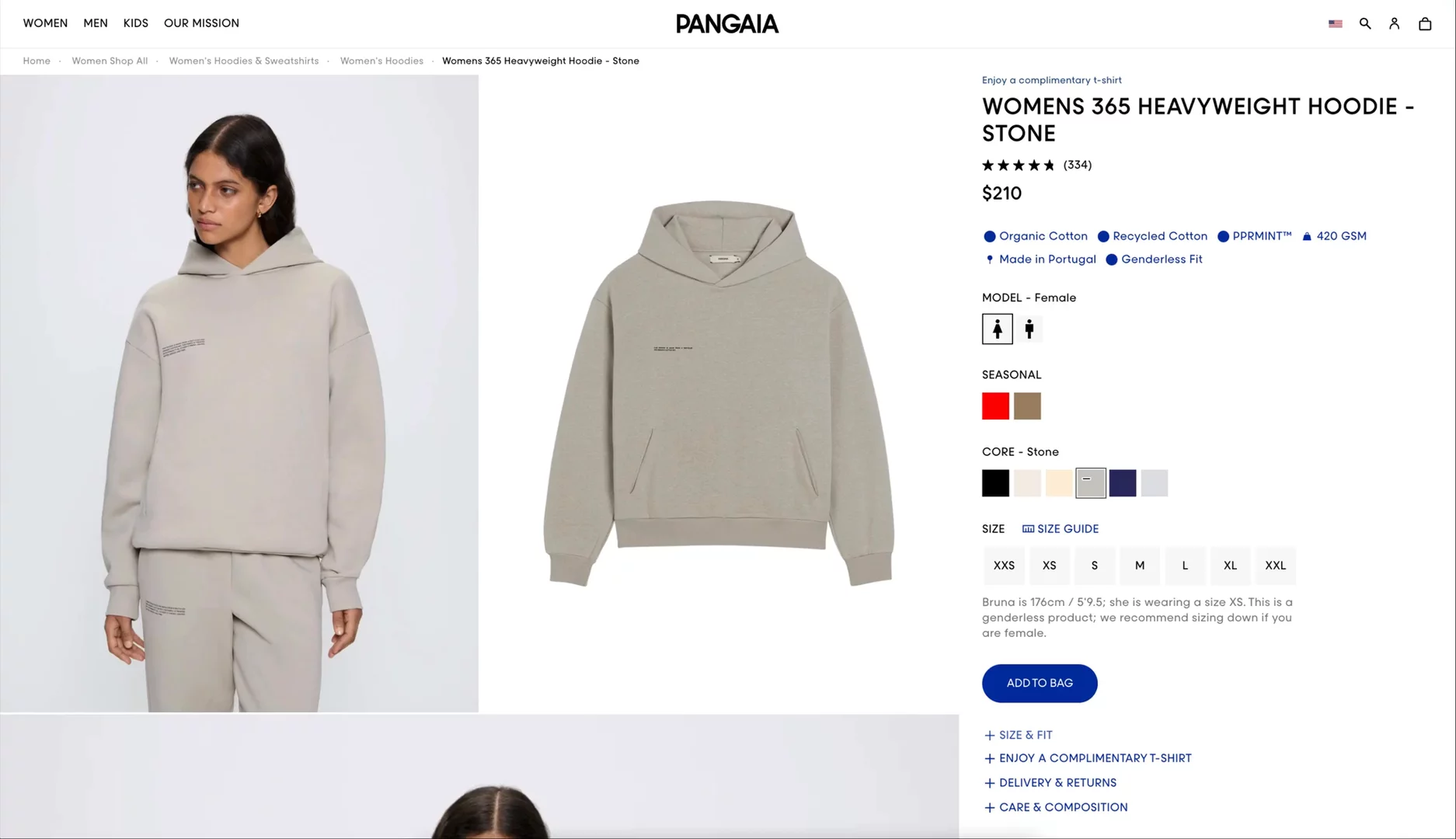 Right hand side modals showing additional product information.