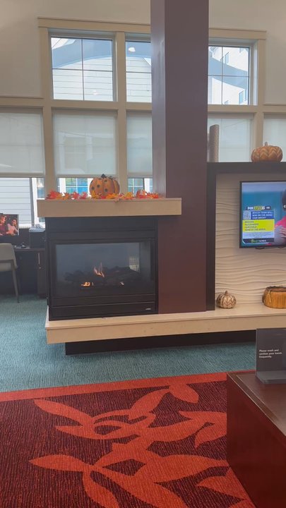 Residence Inn Springfield Chicopee - Fireplace - Hotels Near Me - Chicopee, Massachusetts