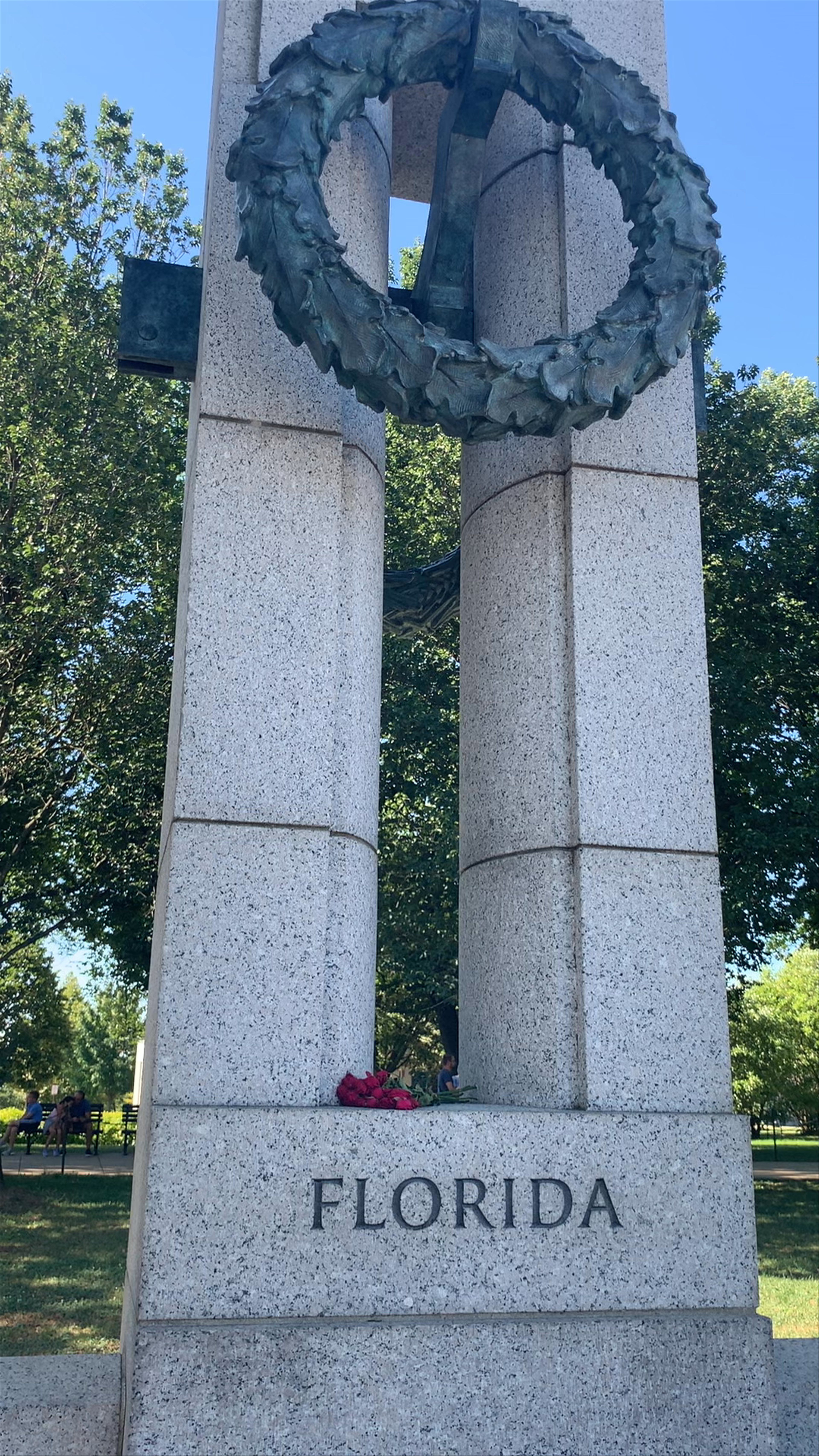 Reflective Moments at the World War II Memorial in Washington, DC