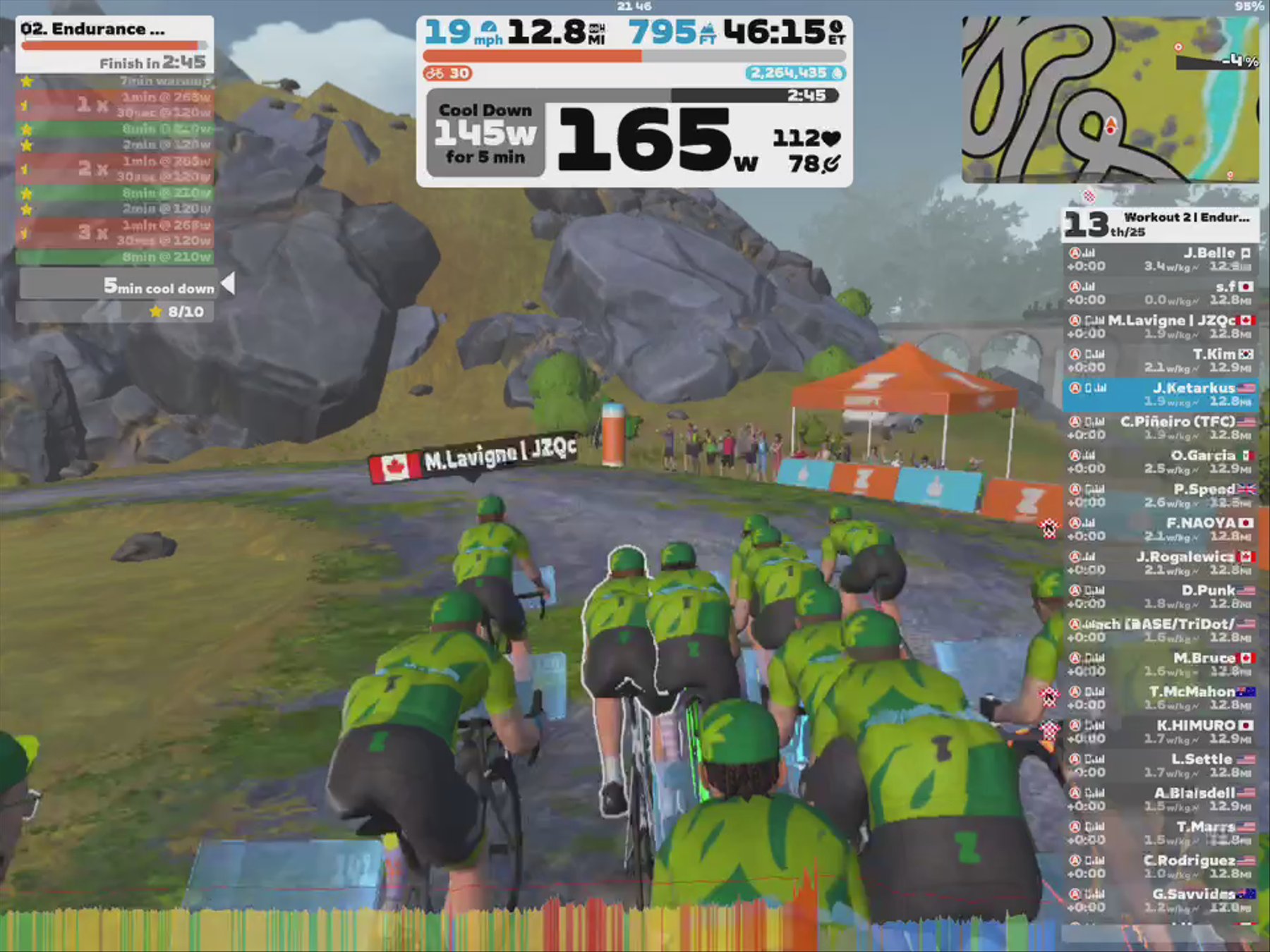 Zwift - Group Workout: Long - Endurance Escalator  on The Muckle Yin in Scotland