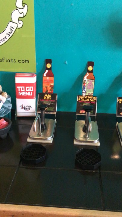 Tijuana Flats - Tons of different sauces to choose from. - Tex-Mex Near Me - Deerfield Beach, Florida