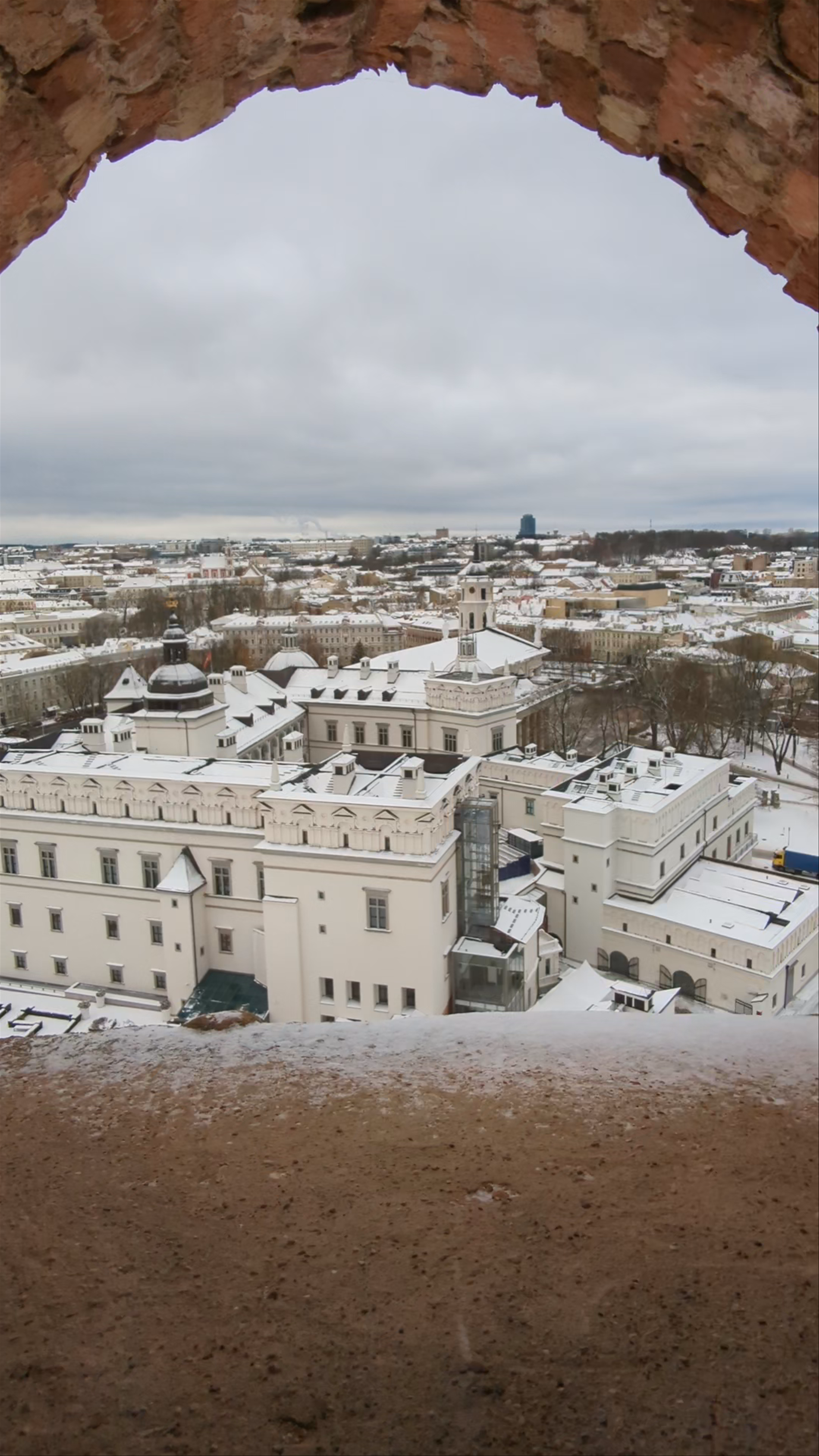 Winter Panorama from Gediminas Castle Tower in Vilnius