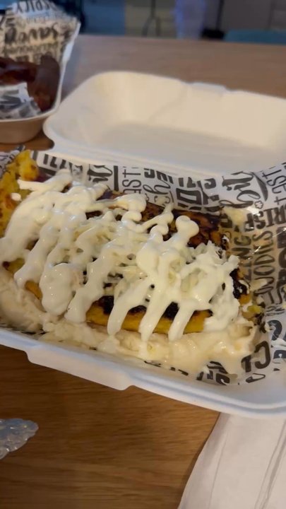 Arepas Burger - This was so good...churros were the icing on the cake... - Burgers Near Me - Jackson Heights, New York