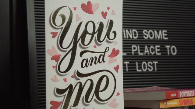 Valentines card and quote