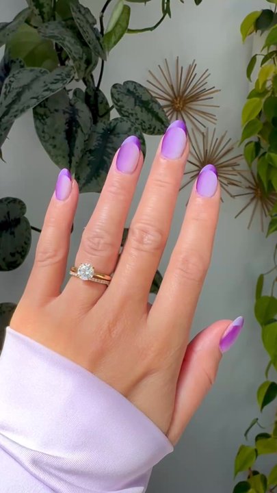 Glamorous Nails & Spa - The matte vertical ombré almost looks fake.  Best nails ever. - Nail Salons Near Me - Louisville, Kentucky