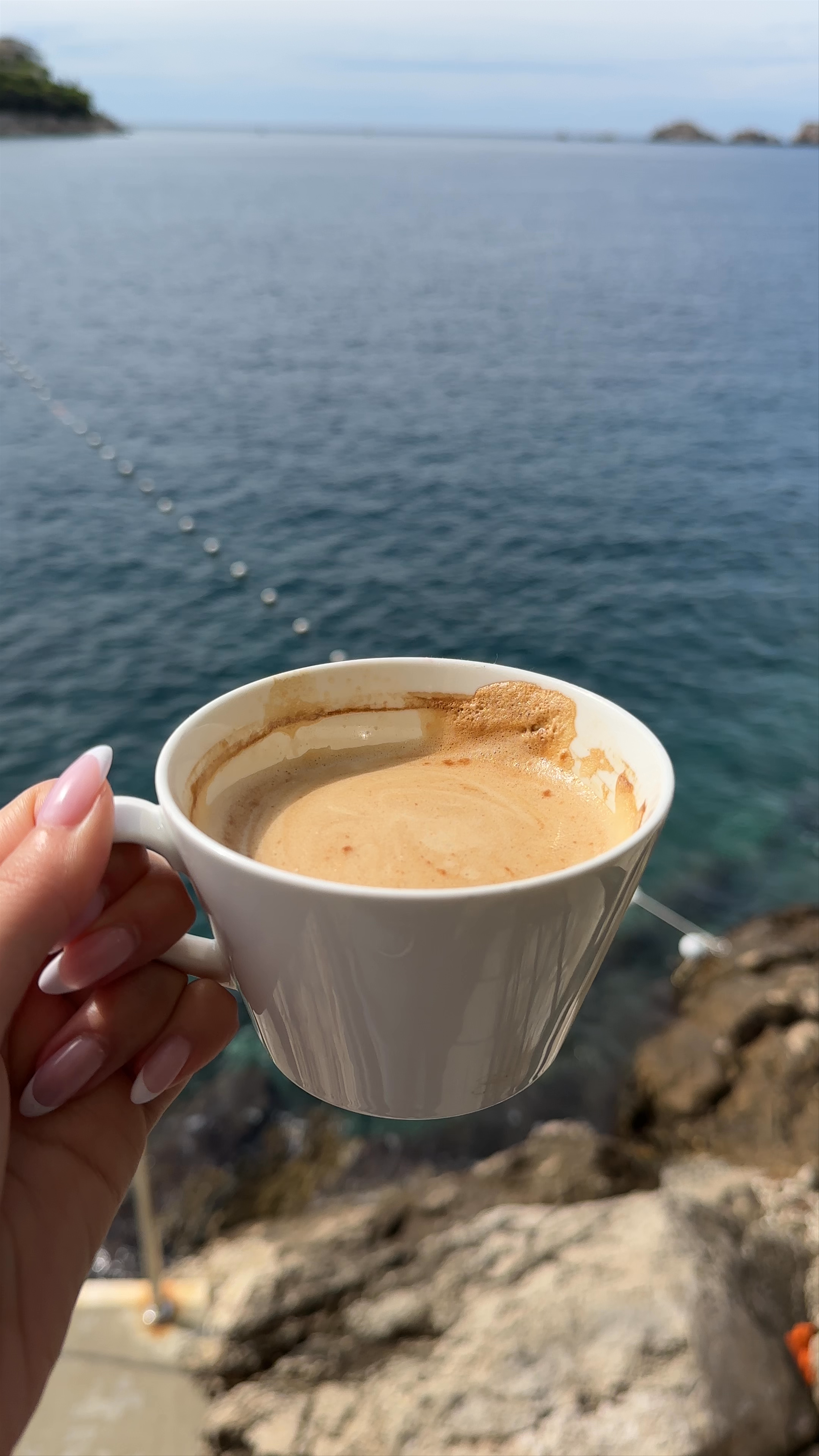 Serene Coffee Moment by the Adriatic at Cave Bar More, Dubrovnik