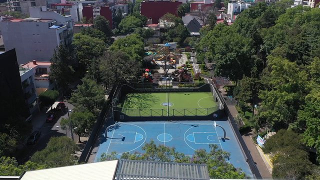 Basketball courts in Mexico City