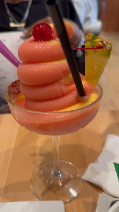Mannys Mexican Kitchen - Soft serve margarita flavors were guava and pineapple swirl - Mexican Near Me - Richardson, Texas