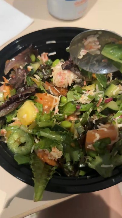 Bayside Poke - Small portion u can barely see your protein - Poke Near Me - Newark, California