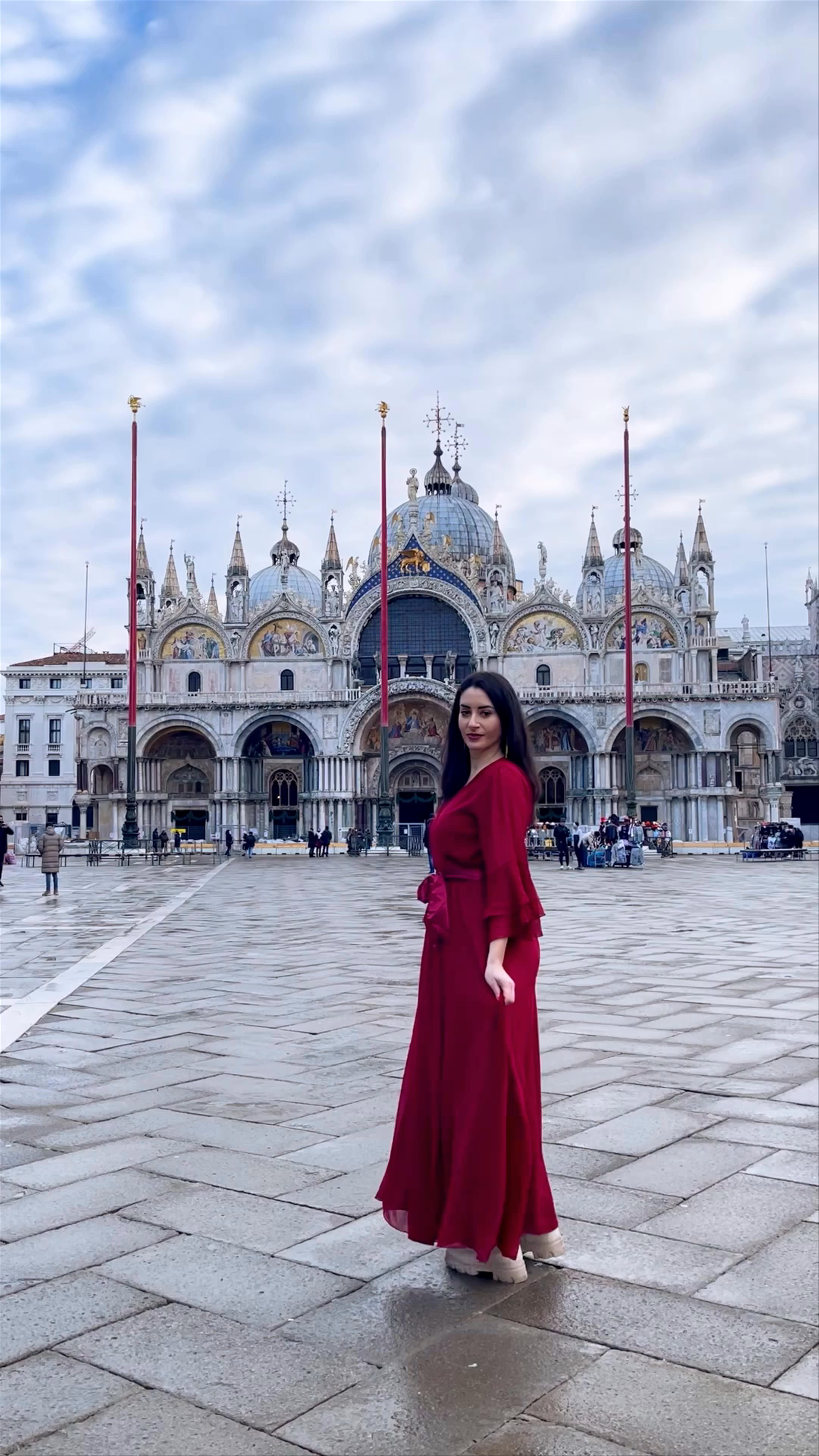 Elegant Stroll at Saint Mark's Basilica, Venice