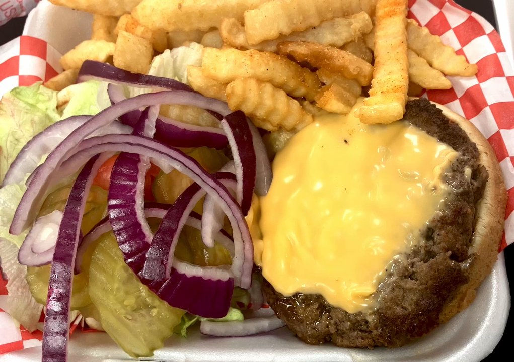 DJay's Soul Food - Cheeseburger Special with Fries & Drink Lunch Special - Soul Food Near Me - Fort Worth, Texas