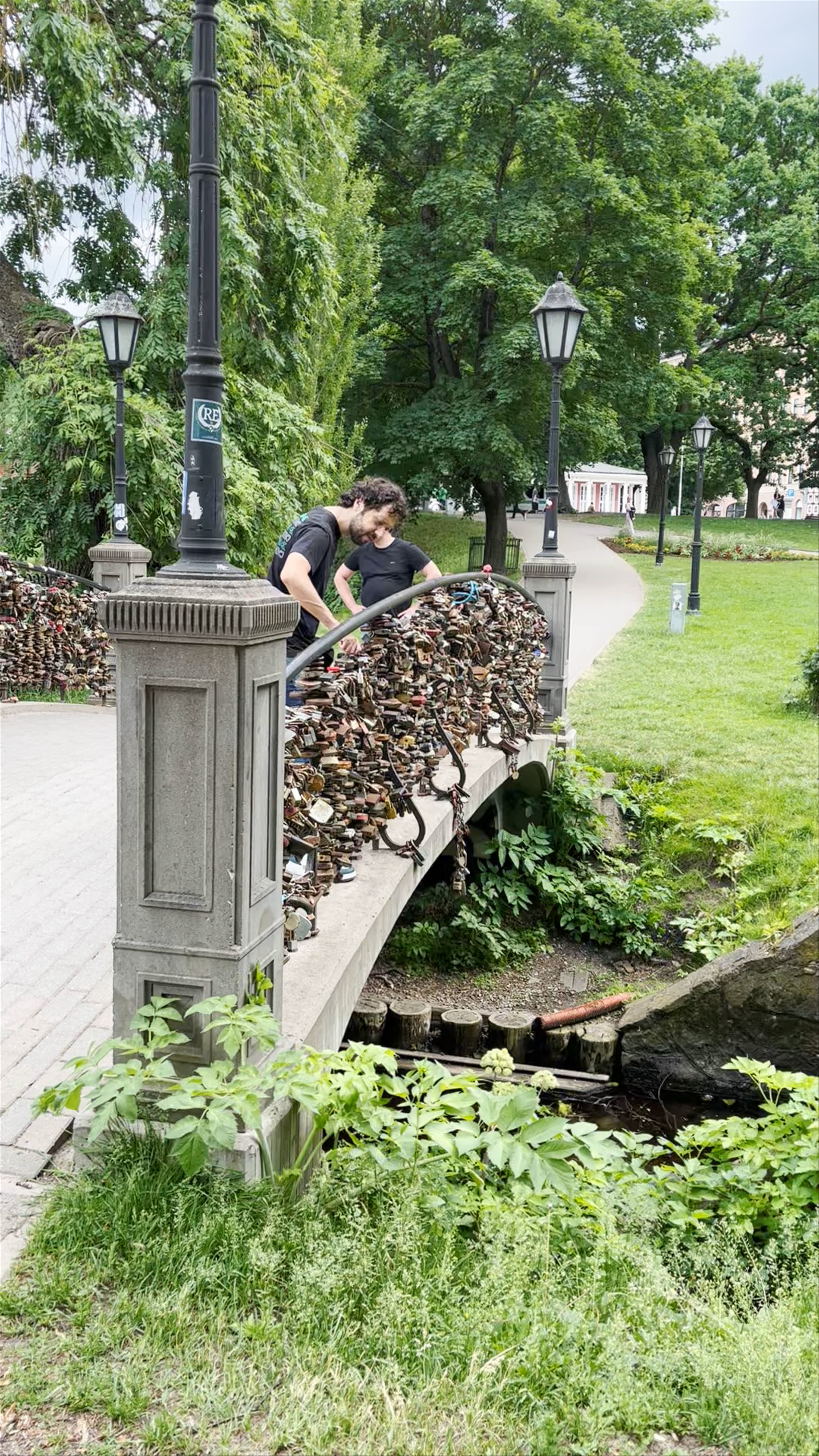 Love Bridge and Central Park Charm in Riga, Latvia