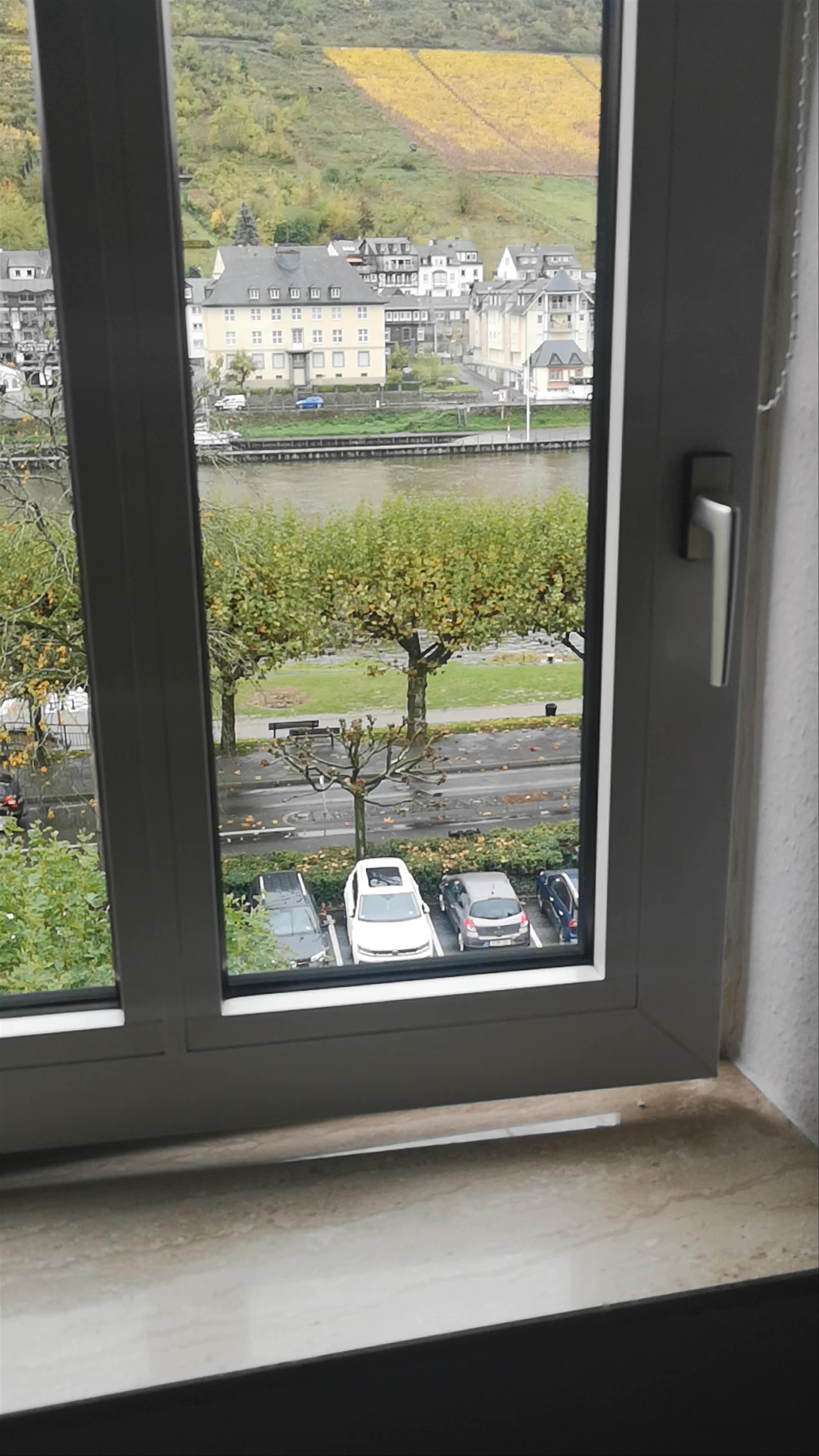 Scenic Riverside View from Hotel Zehnthof in Cochem, Germany