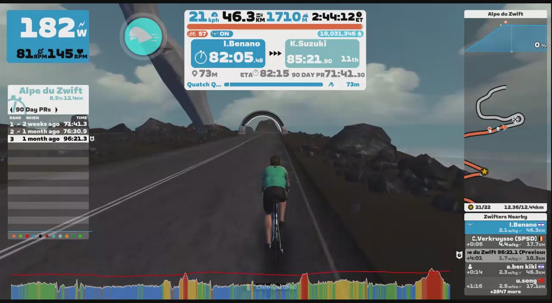 Zwift - Group Ride: Livigno2024 on Quatch Quest in Watopia