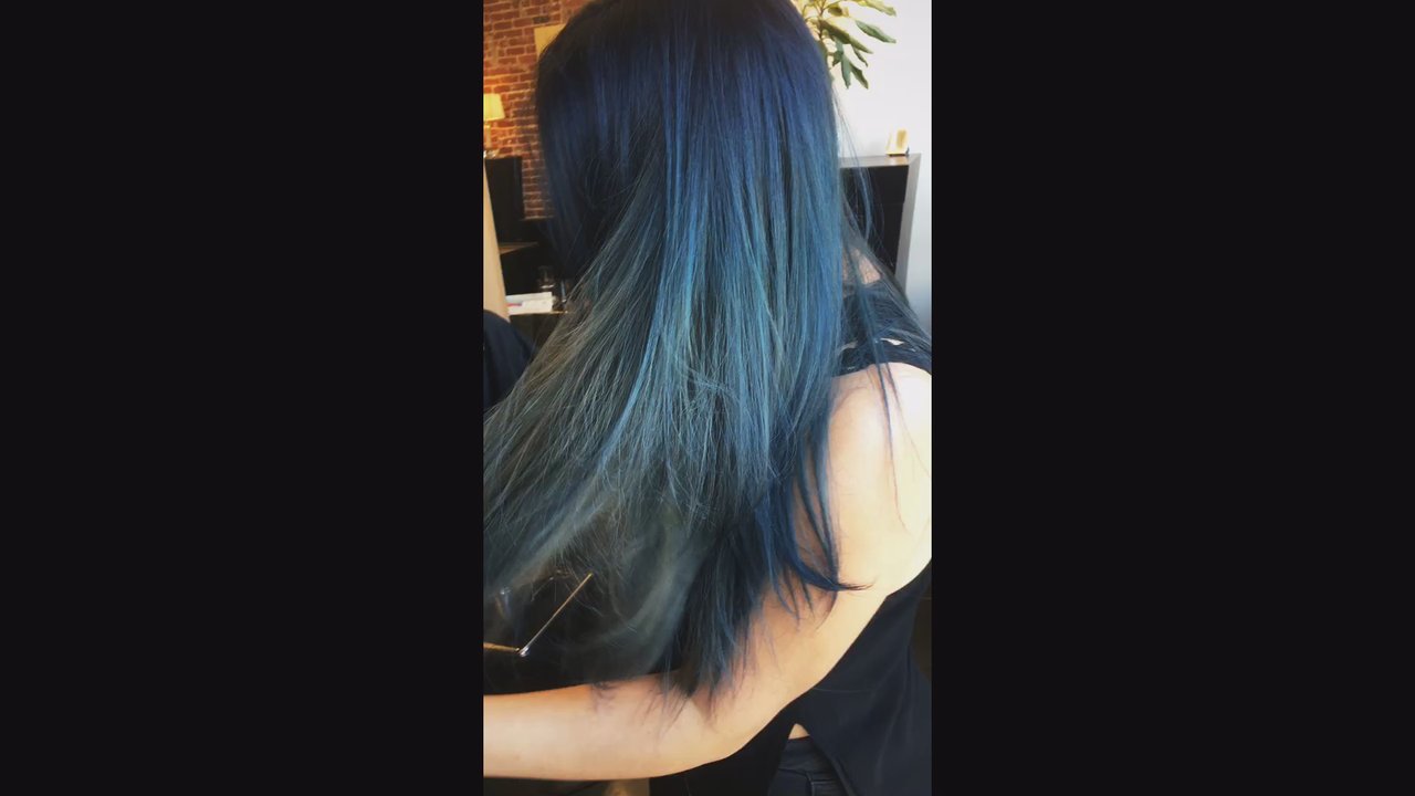MUSE ArtHaus - Steel blue color melt by Jack - Hair Salons Near Me - Sacramento, California